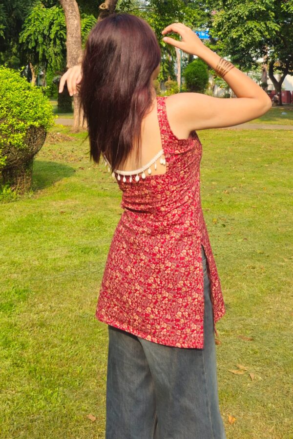 Red beach side Kurti