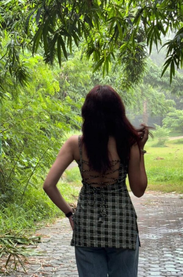 Green Backless Kurti